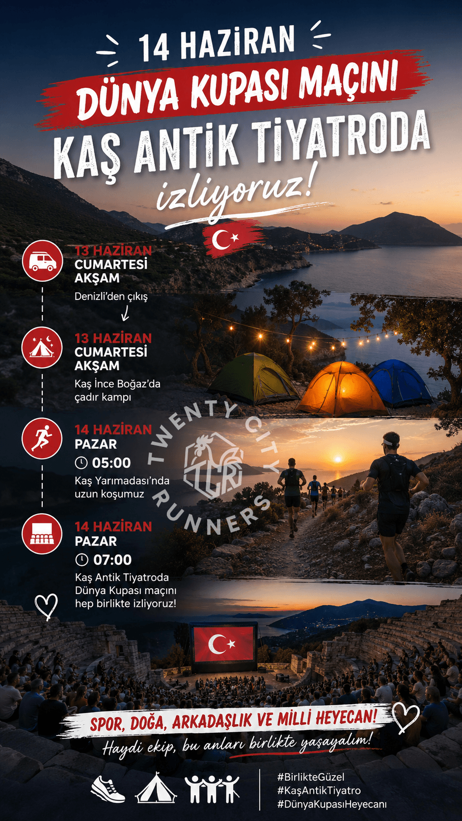 KOŞU, DOĞA, EKİP ve MİLLİ HEYECAN ! 14 HAZİRAN KAŞ'TAYIZ.